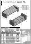 Bouwbeschrijving voor deze degelijke bank van steigerhout